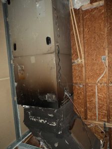 Public Adjuster Celebration Fire Damage Insurance contractor issues Burnt-Air handler-AC